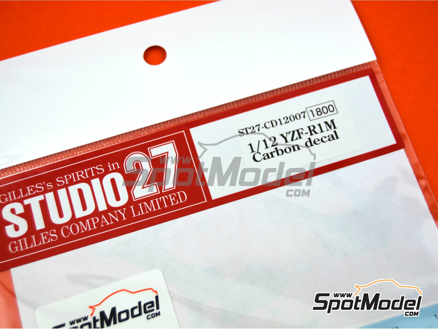 Image 4: Yamaha YZF-R1M | Carbon fibre pattern decal set in 1/12 scale manufactured by Studio27 (ref.&nbsp;ST27-CARBOND12007, also 4545310018087, CD12007 and s27cd12007)