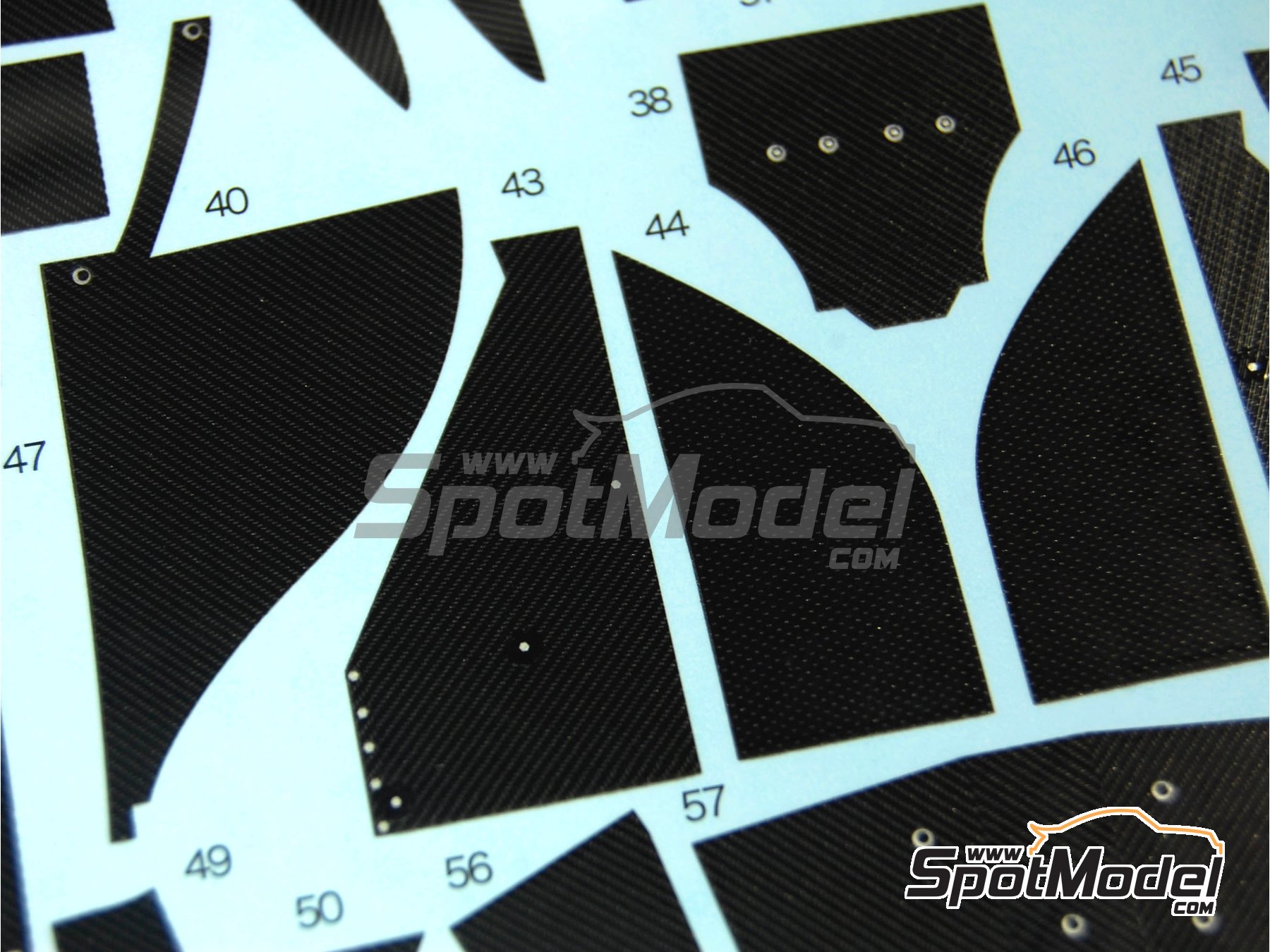 Image 5: McLaren Honda MP4/4 - FIA Formula 1 World Championship 1988 | Carbon fibre pattern decal set in 1/20 scale manufactured by Studio27 (ref. ST27-CARBOND20001, also 4545310000037 and CD20001)