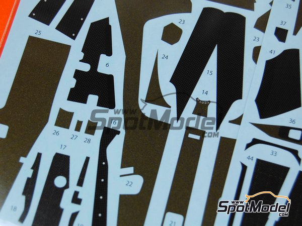 Image 3: McLaren Honda MP4/5B McLaren Racing Limited Team sponsored by Marlboro Shell - Formula 1 World Championship 1990 | Carbon fibre pattern decal set in 1/20 scale manufactured by Studio27 (ref.&nbsp;ST27-CARBOND20013, also 4545310007906 and CD20013)