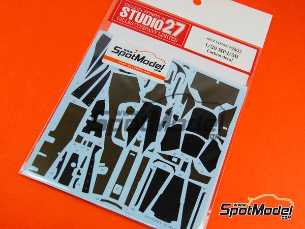 Image 5: McLaren Honda MP4/5B McLaren Racing Limited Team sponsored by Marlboro Shell - Formula 1 World Championship 1990 | Carbon fibre pattern decal set in 1/20 scale manufactured by Studio27 (ref.&nbsp;ST27-CARBOND20013, also 4545310007906 and CD20013)