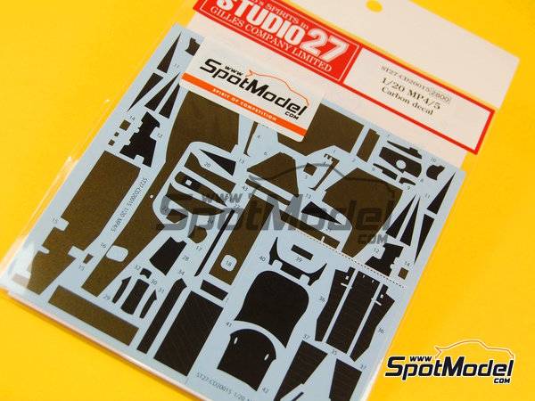 Image 5: McLaren Honda MP4/5 McLaren Racing Limited Team - Formula 1 World Championship 1989 | Carbon fibre pattern decal set in 1/20 scale manufactured by Studio27 (ref.&nbsp;ST27-CARBOND20015, also 4545310008118 and CD20015)