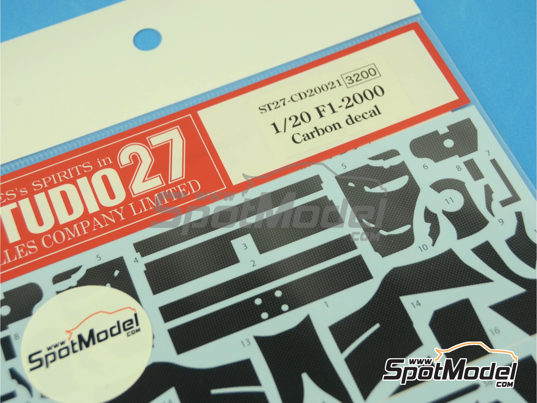 Image 4: Ferrari F1 2000 | Carbon fibre pattern decal set in 1/20 scale manufactured by Studio27 (ref.&nbsp;ST27-CARBOND20021, also 4545310010241 and CD20021)