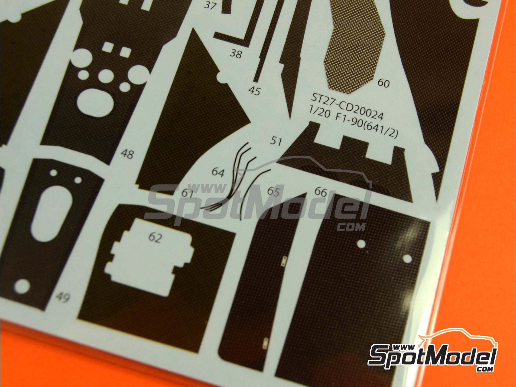 Image 4: Ferrari 641/2 F1-90 - French Formula 1 Grand Prix, Mexican Formula 1 Grand Prix 1990 | Carbon fibre pattern decal set in 1/20 scale manufactured by Studio27 (ref. ST27-CARBOND20024, also 4545310011750 and CD20024)