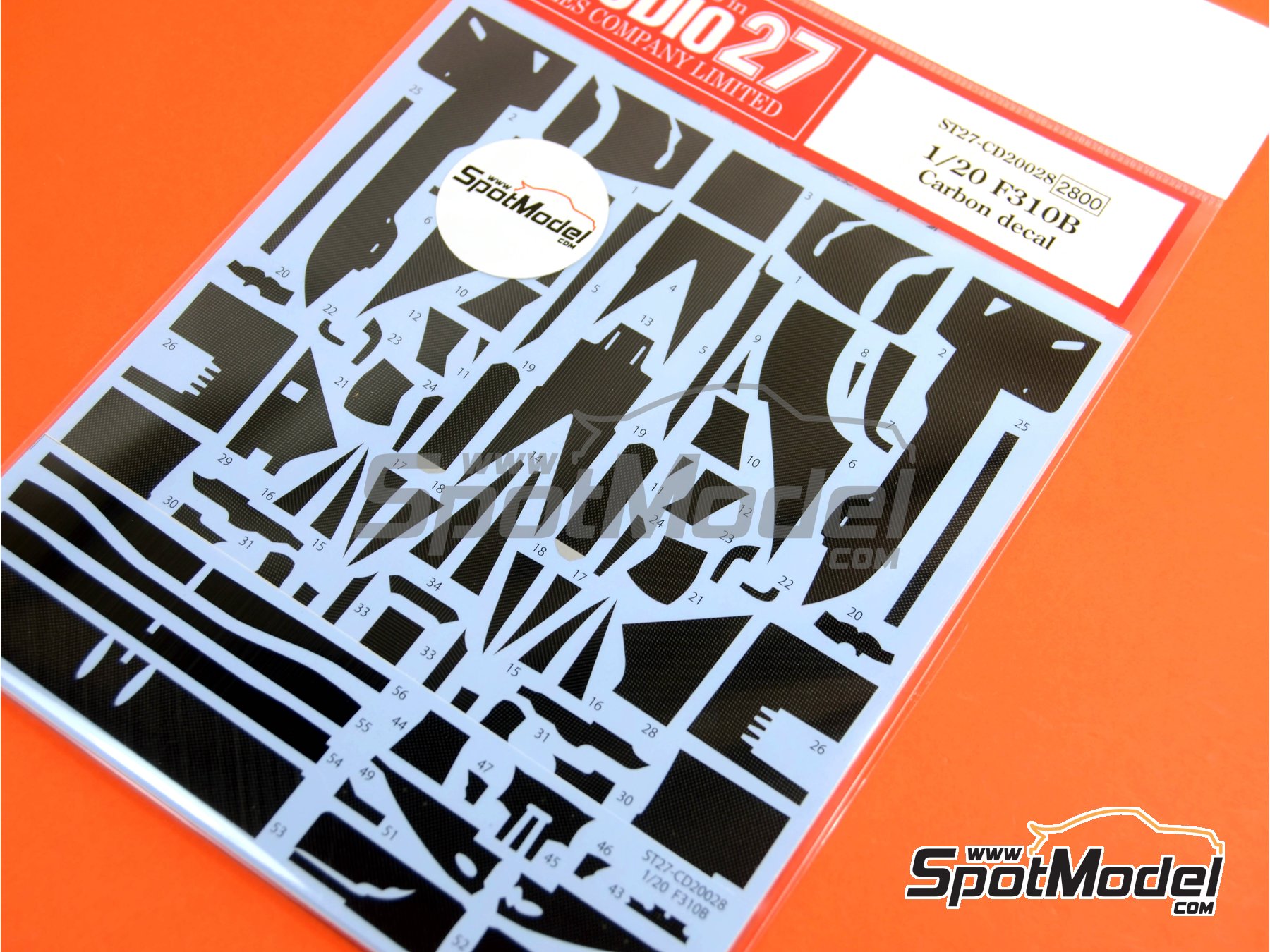 Image 2: Ferrari F310B - Campeonato del Mundo FIA de Formula 1 1997 | Patron de fibra de carbono en calca en escala 1/20 fabricado por Studio27 (ref. ST27-CARBOND20028, tambien 4545310012689 y CD20028)