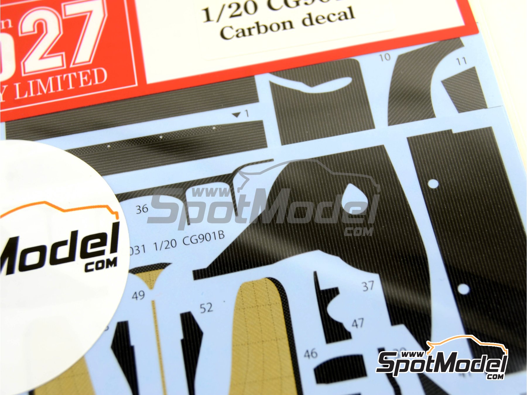 Image 3: Leyton House Judd CG901B - Campeonato del Mundo FIA de Formula 1 1990 | Patron de fibra de carbono en calca en escala 1/20 fabricado por Studio27 (ref. ST27-CARBOND20031, tambien 4545310013013 y CD20031)