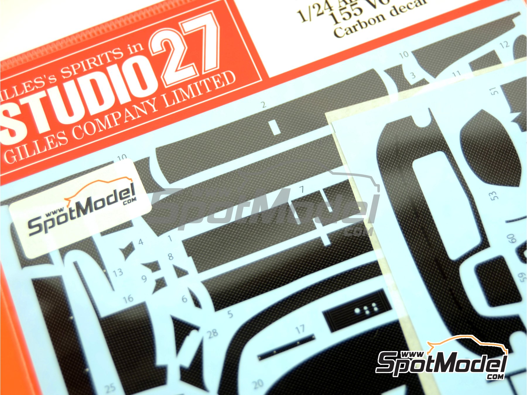 Image 2: Alfa Romeo 155 V6 TI - DTM - Deutsche Tourenwagen Masters 1993 and 1994 | Carbon fibre pattern decal set in 1/24 scale manufactured by Studio27 (ref.&nbsp;ST27-CARBOND24013, also 4545310011095 and CD24013)