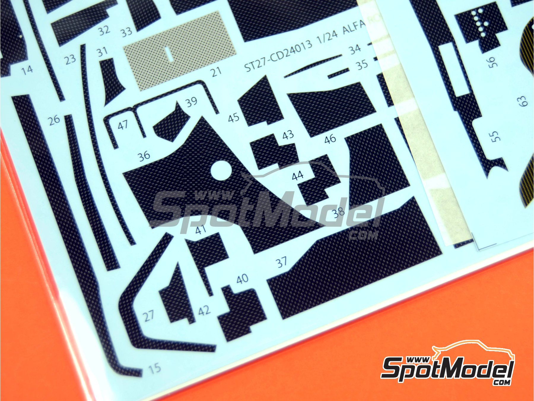 Image 5: Alfa Romeo 155 V6 TI - DTM - Deutsche Tourenwagen Masters 1993 and 1994 | Carbon fibre pattern decal set in 1/24 scale manufactured by Studio27 (ref.&nbsp;ST27-CARBOND24013, also 4545310011095 and CD24013)
