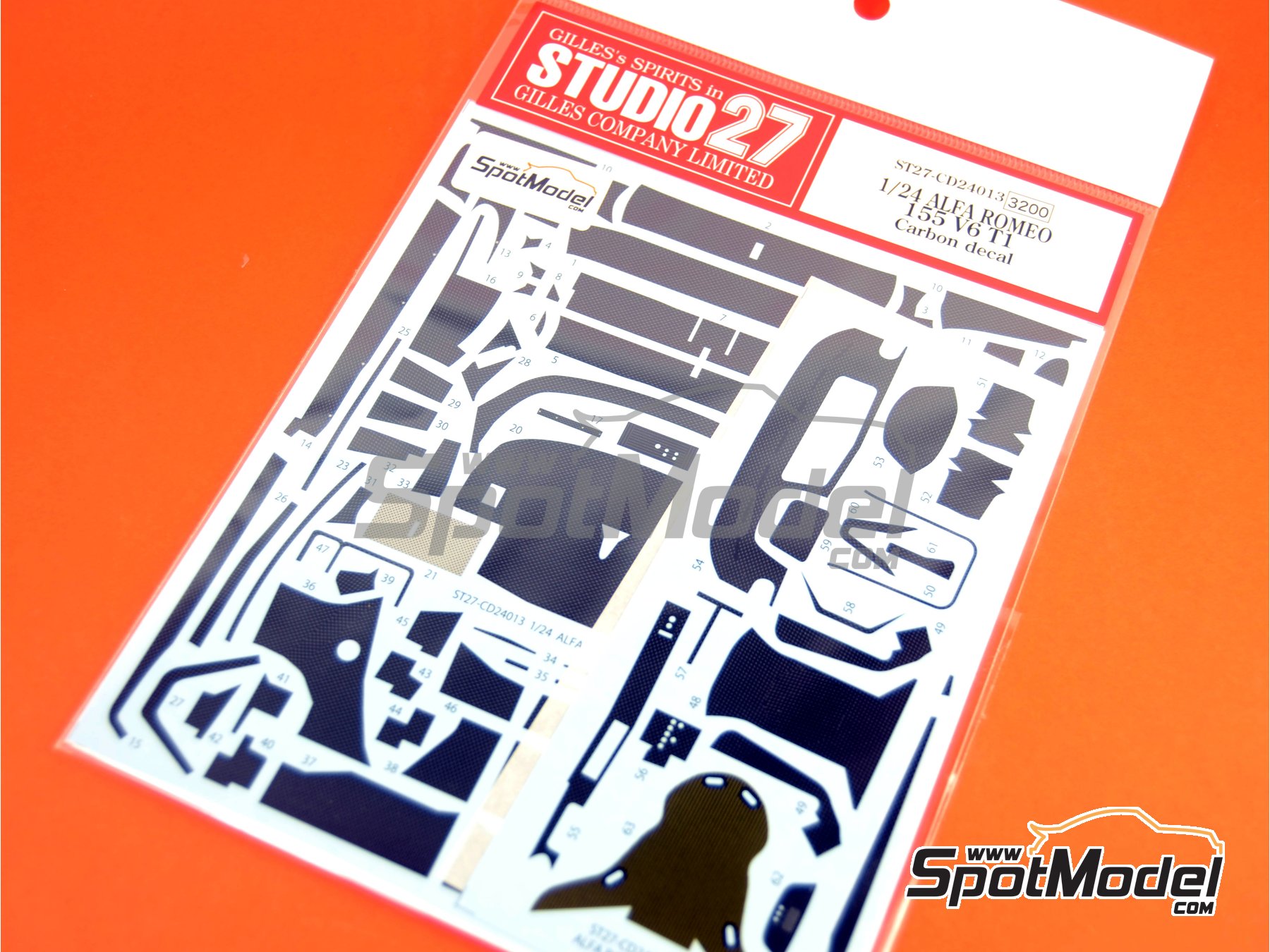 Image 6: Alfa Romeo 155 V6 TI - DTM - Deutsche Tourenwagen Masters 1993 and 1994 | Carbon fibre pattern decal set in 1/24 scale manufactured by Studio27 (ref.&nbsp;ST27-CARBOND24013, also 4545310011095 and CD24013)