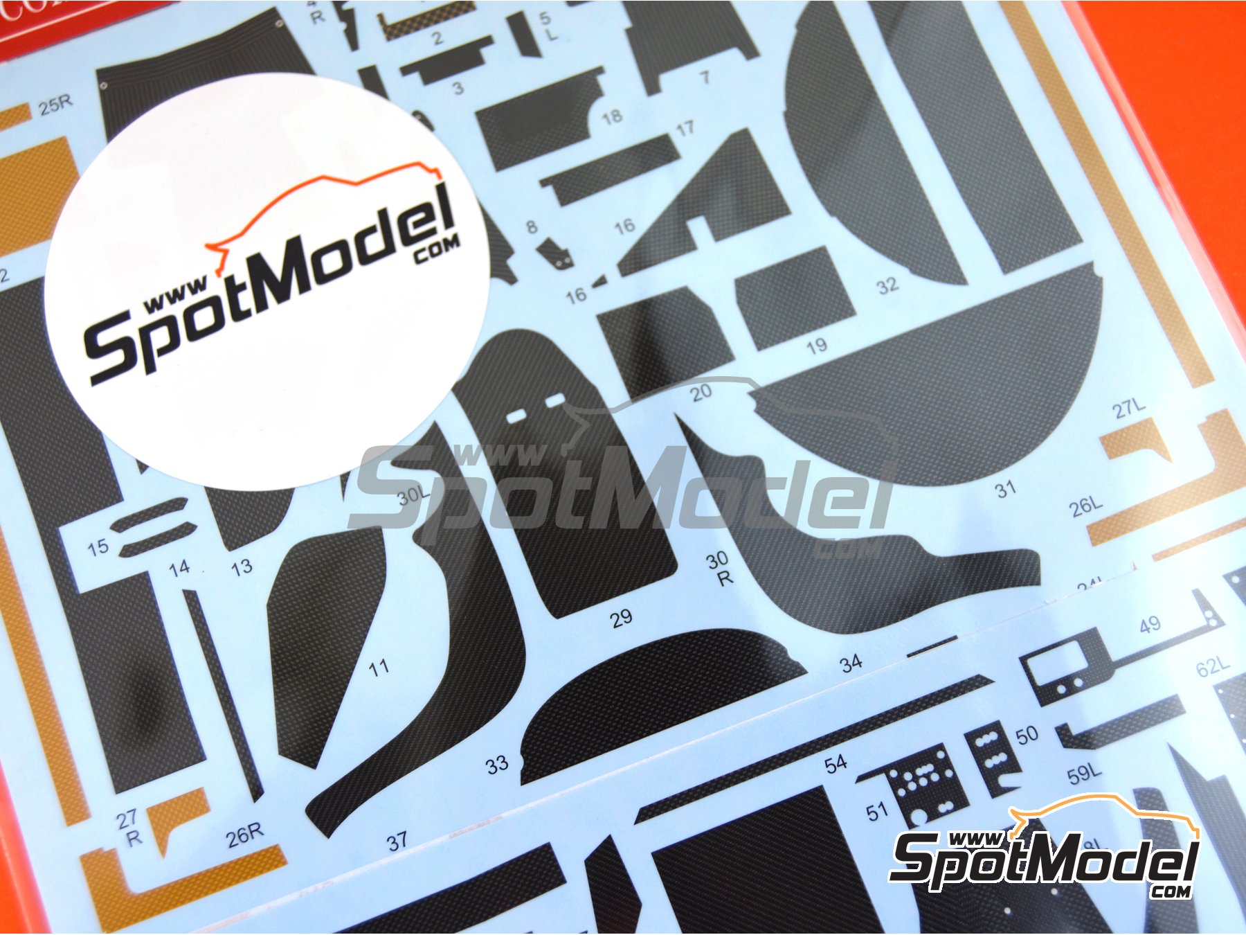 Image 2: Mazda 787B | Carbon fibre pattern decal set in 1/24 scale manufactured by Studio27 (ref. ST27-CARBOND24026, also 4545310016106 and CD24026)
