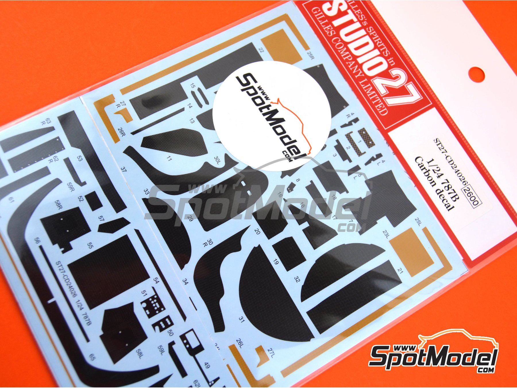 Image 4: Mazda 787B | Carbon fibre pattern decal set in 1/24 scale manufactured by Studio27 (ref. ST27-CARBOND24026, also 4545310016106 and CD24026)