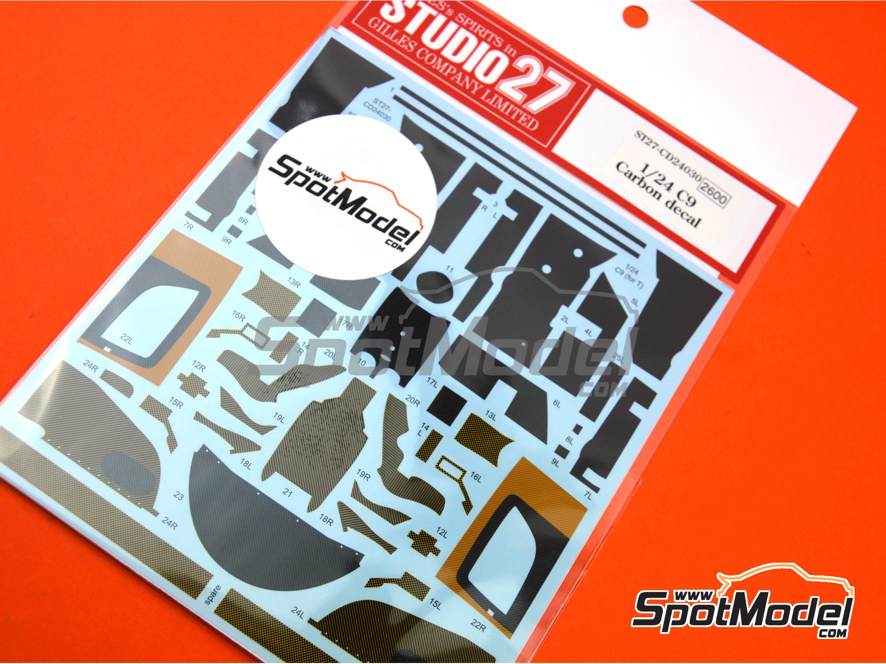 Image 5: Sauber Mercedes C9 | Carbon fibre pattern decal set in 1/24 scale manufactured by Studio27 (ref. ST27-CARBOND24030, also 4545310016380 and CD24030)