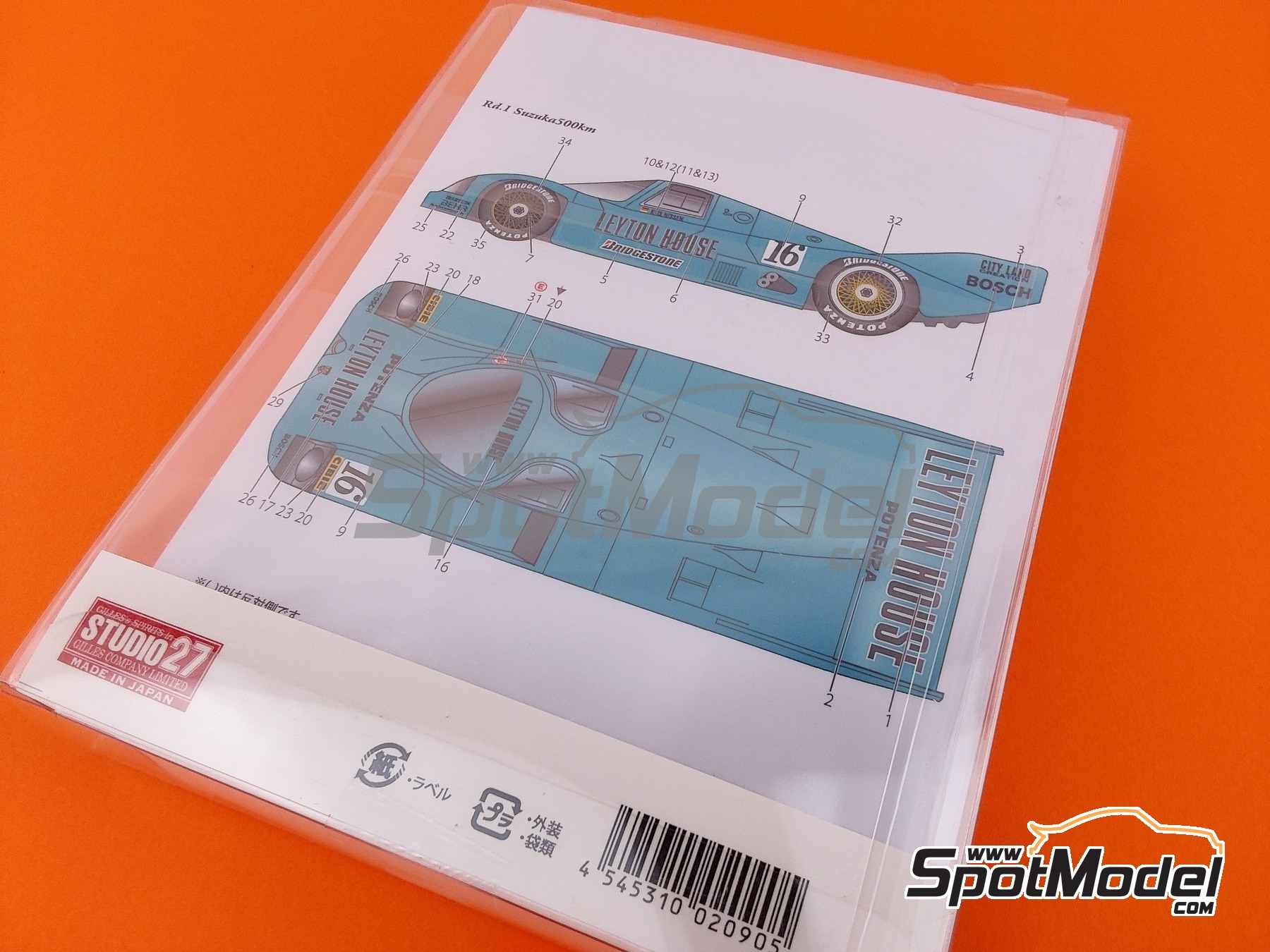 Image 2: Porsche 962C sponsored by Leyton House - All Japan Sport Prototype Championship (JSPC) 1987 | Marking / livery in 1/24 scale manufactured by Studio27 (ref.&nbsp;ST27-CP24024, also 4545310020905 and CP24024)