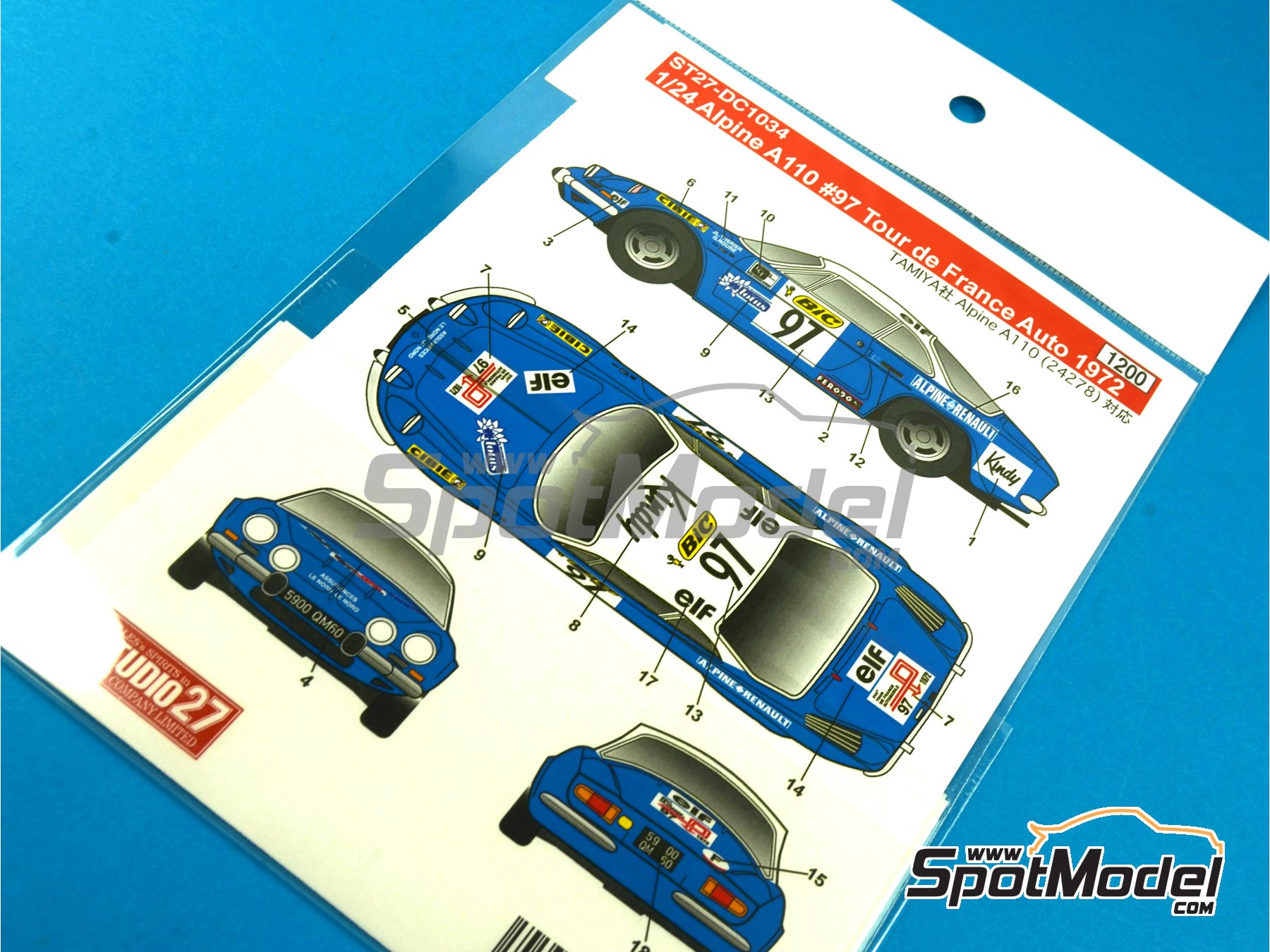 Décalcomanies 1/24 Alpine Renault A110 Darniche - Rallye Neige Et Glace 1972