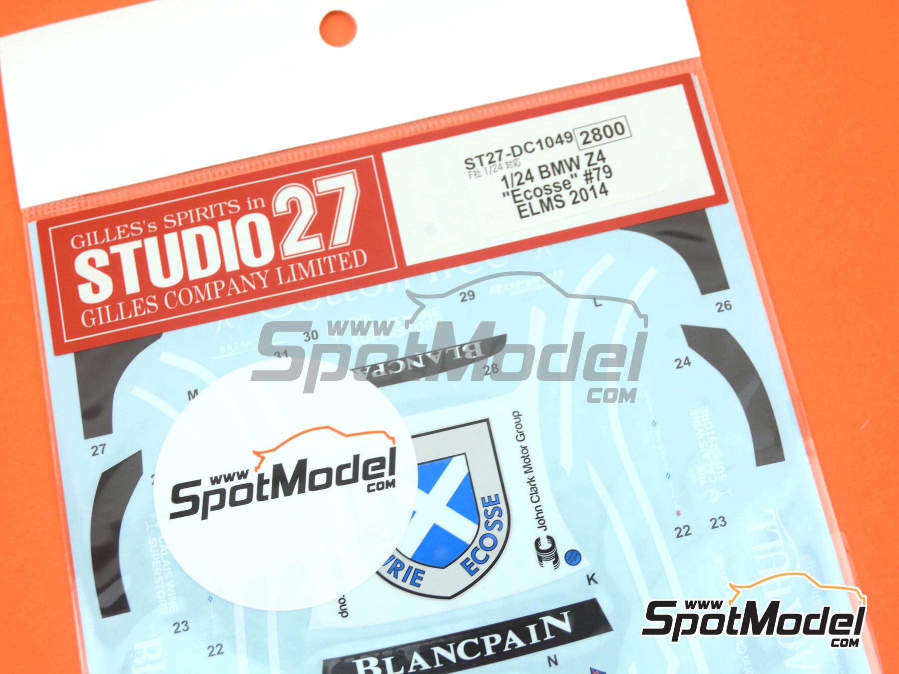 Image 3: BMW Z4 GT3 Ecurie Ecosse Team sponsored by Black Bull - Blancpain Endurance Series 2014 | Marking / livery in 1/24 scale manufactured by Studio27 (ref.&nbsp;ST27-DC1049, also 4545310009740 and DC1049)