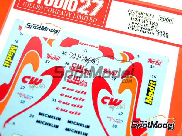 Image 4: Toyota Celica Turbo 4WD (ST185) sponsored by CW Sport Oil - ADAC Deutschland Rally 1995 | Marking / livery in 1/24 scale manufactured by Studio27 (ref.&nbsp;ST27-DC1073, also 4545310011088 and DC1073)