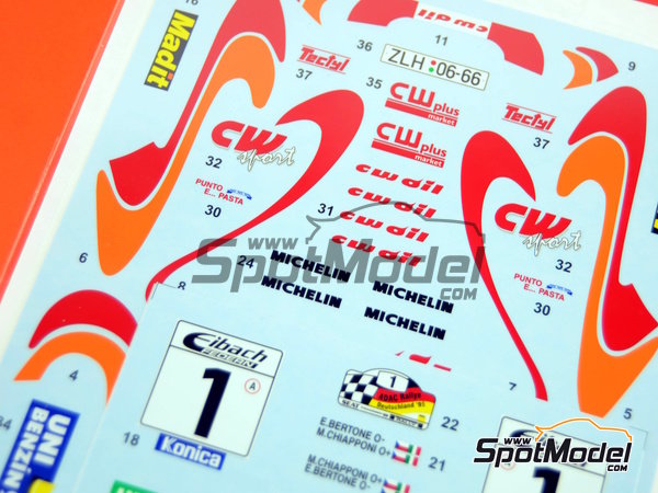 Image 5: Toyota Celica Turbo 4WD (ST185) sponsored by CW Sport Oil - ADAC Deutschland Rally 1995 | Marking / livery in 1/24 scale manufactured by Studio27 (ref.&nbsp;ST27-DC1073, also 4545310011088 and DC1073)