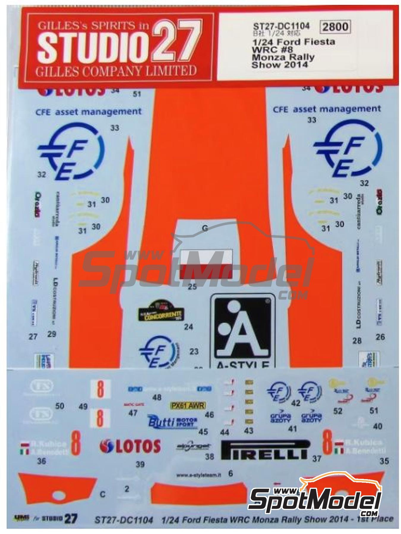 Studio27 DC1104: Marking / livery 1/24 scale - Ford Fiesta RS WRC A ...