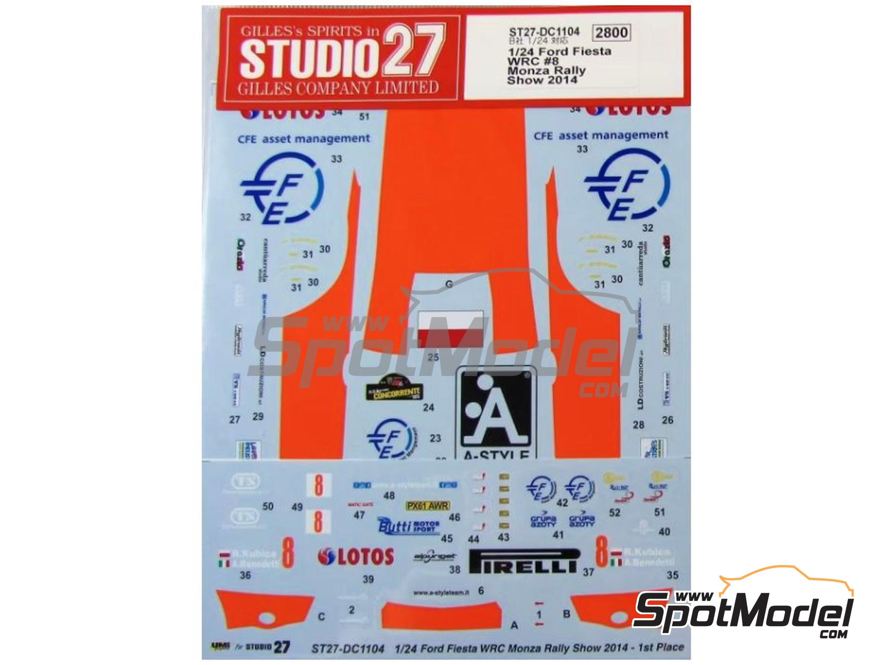 Studio27 DC1104: Marking / livery 1/24 scale - Ford Fiesta RS WRC A ...