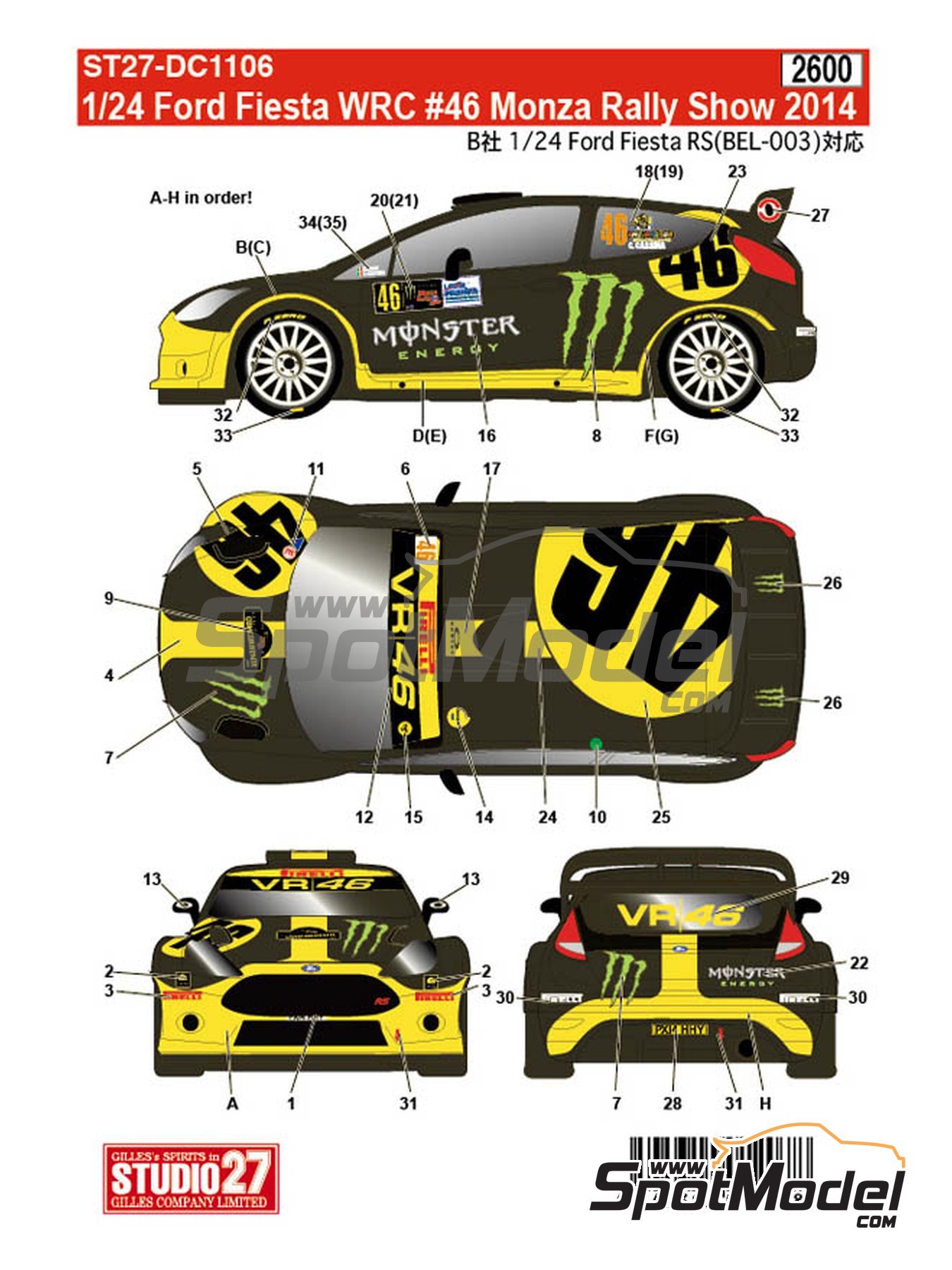 OLIVEIRA Rally ACROPOLI 2012 DECAL 1//43 FORD FIESTA WRC