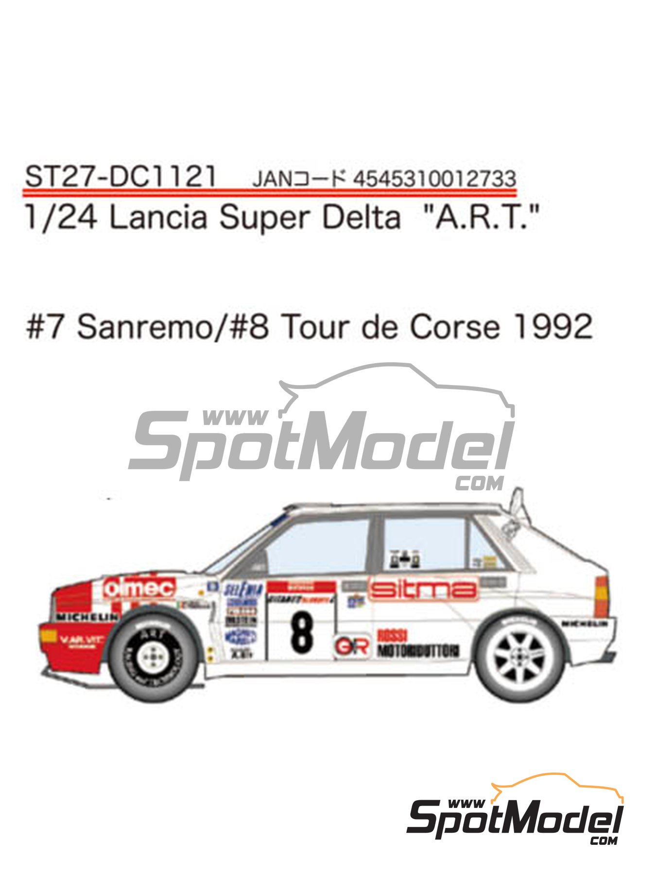 Lancia Super Delta 1993 decals Rally #6