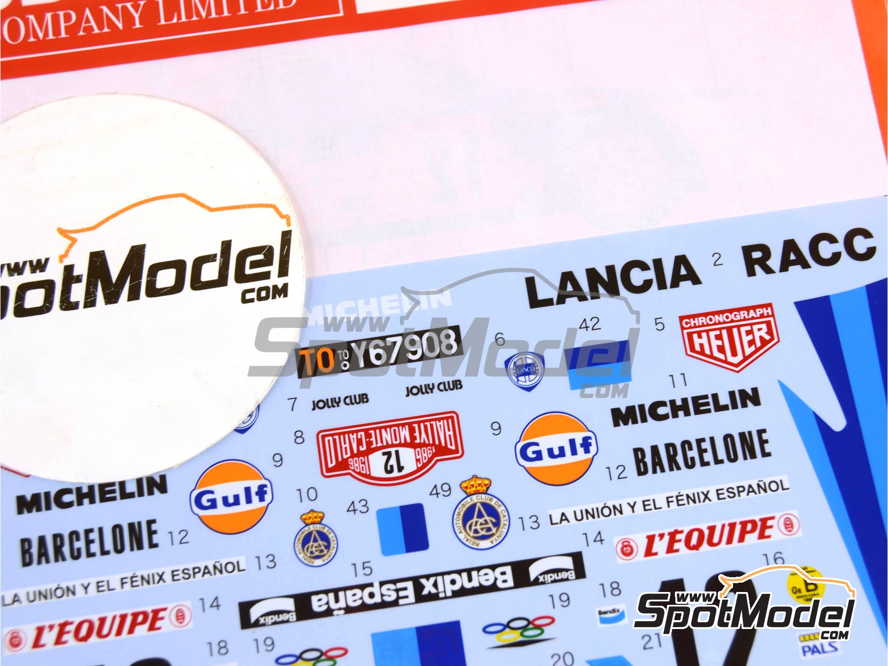 Image 4: Lancia 037 Rally sponsored by RACC Bendix Espa&ntilde;a - Monte Carlo Rally - Rallye Automobile de Monte-Carlo 1986 | Marking / livery in 1/24 scale manufactured by Studio27 (ref.&nbsp;ST27-DC1130, also 4545310012917 and DC1130)