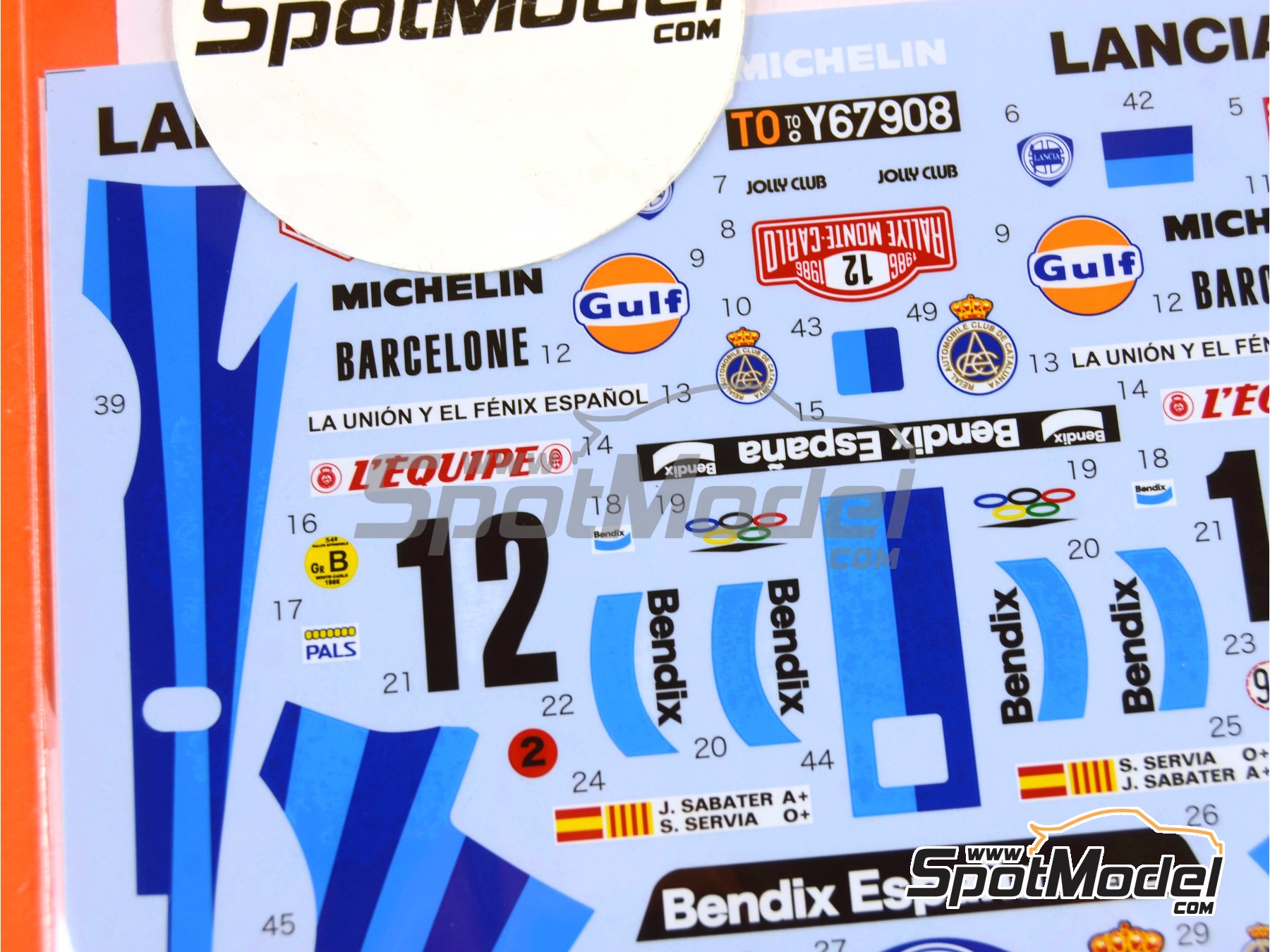 Image 5: Lancia 037 Rally sponsored by RACC Bendix Espa&ntilde;a - Monte Carlo Rally - Rallye Automobile de Monte-Carlo 1986 | Marking / livery in 1/24 scale manufactured by Studio27 (ref.&nbsp;ST27-DC1130, also 4545310012917 and DC1130)