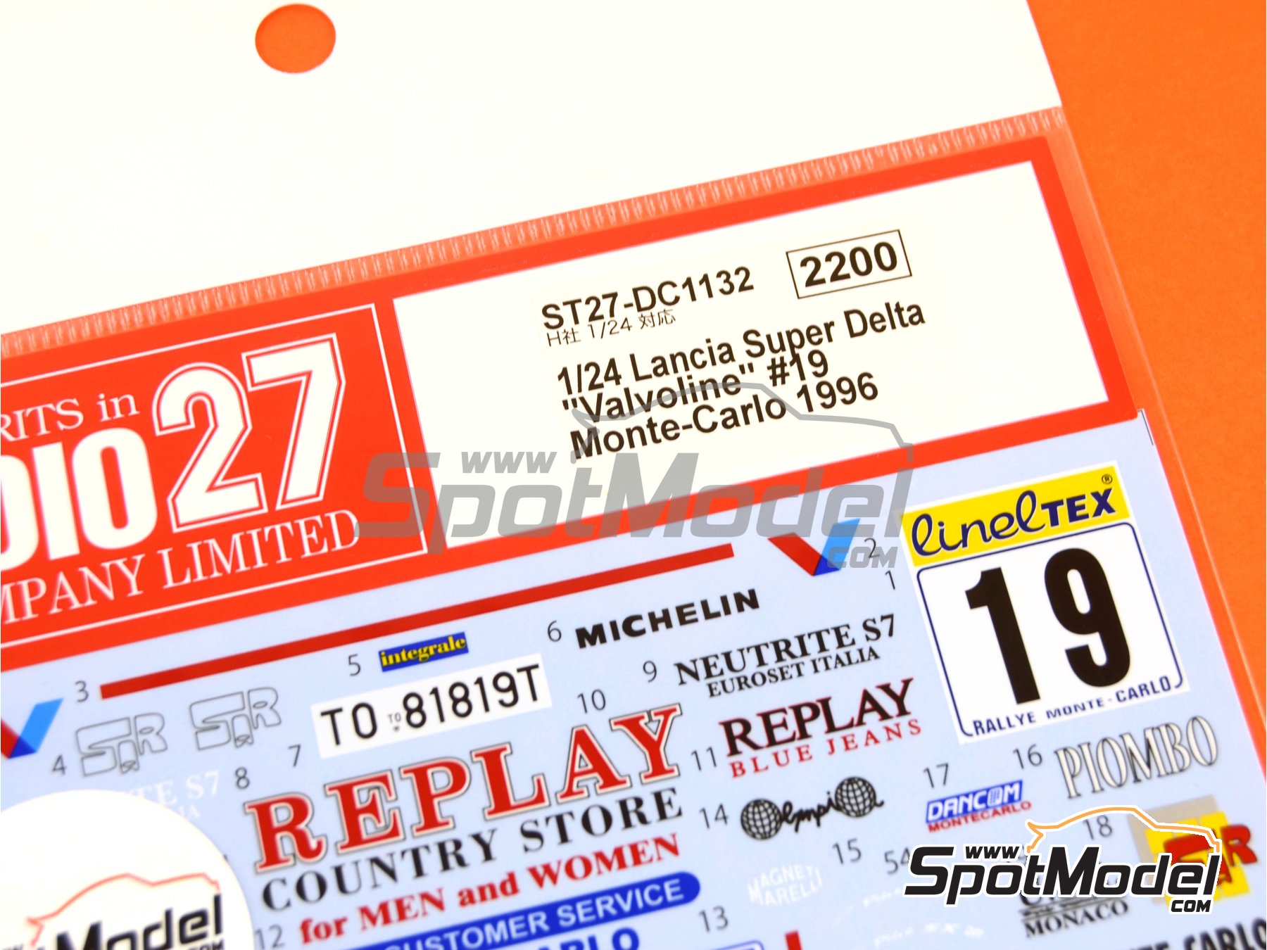 Image 5: Lancia Super Delta sponsored by Valvoline - Monte Carlo Rally - Rallye Automobile de Monte-Carlo 1996 | Marking / livery in 1/24 scale manufactured by Studio27 (ref.&nbsp;ST27-DC1132, also 4545310013020 and DC1132)