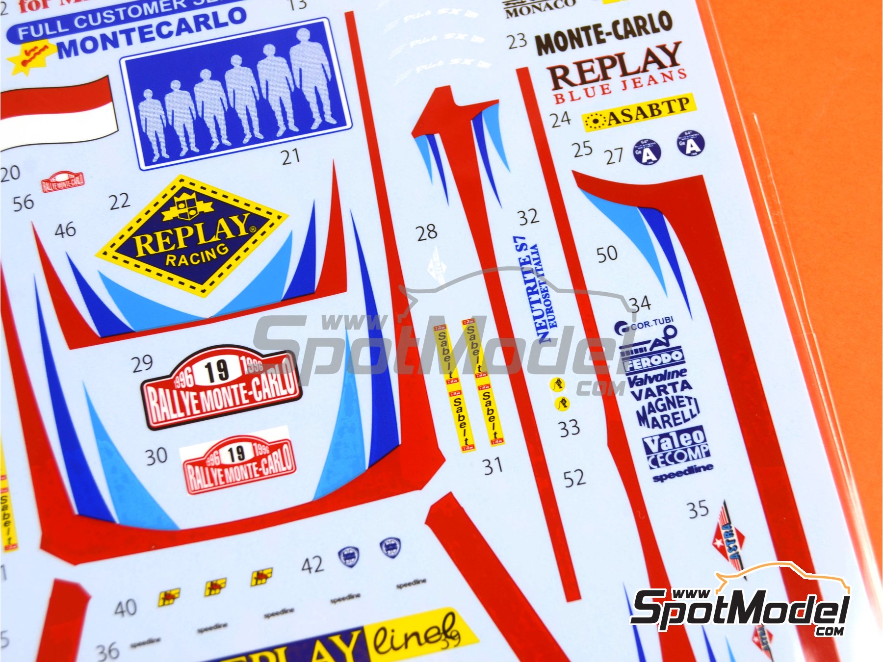 Image 7: Lancia Super Delta sponsored by Valvoline - Monte Carlo Rally - Rallye Automobile de Monte-Carlo 1996 | Marking / livery in 1/24 scale manufactured by Studio27 (ref.&nbsp;ST27-DC1132, also 4545310013020 and DC1132)