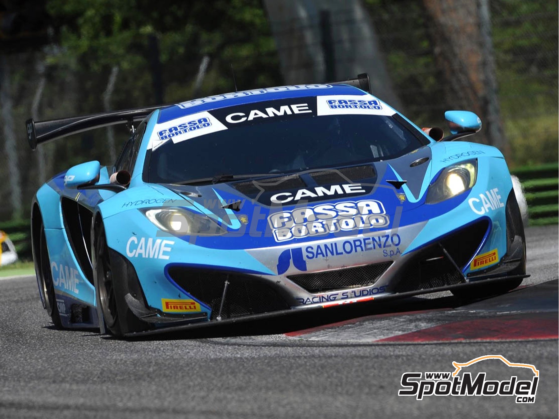 Image 1: McLaren MP4-12C GT3 Racing Studio Team sponsored by Fassa Bortolo - Italian GTs Championship 2015 | Marking / livery in 1/24 scale manufactured by Studio27 (ref.&nbsp;ST27-DC1134, also 4545310012962 and DC1134)