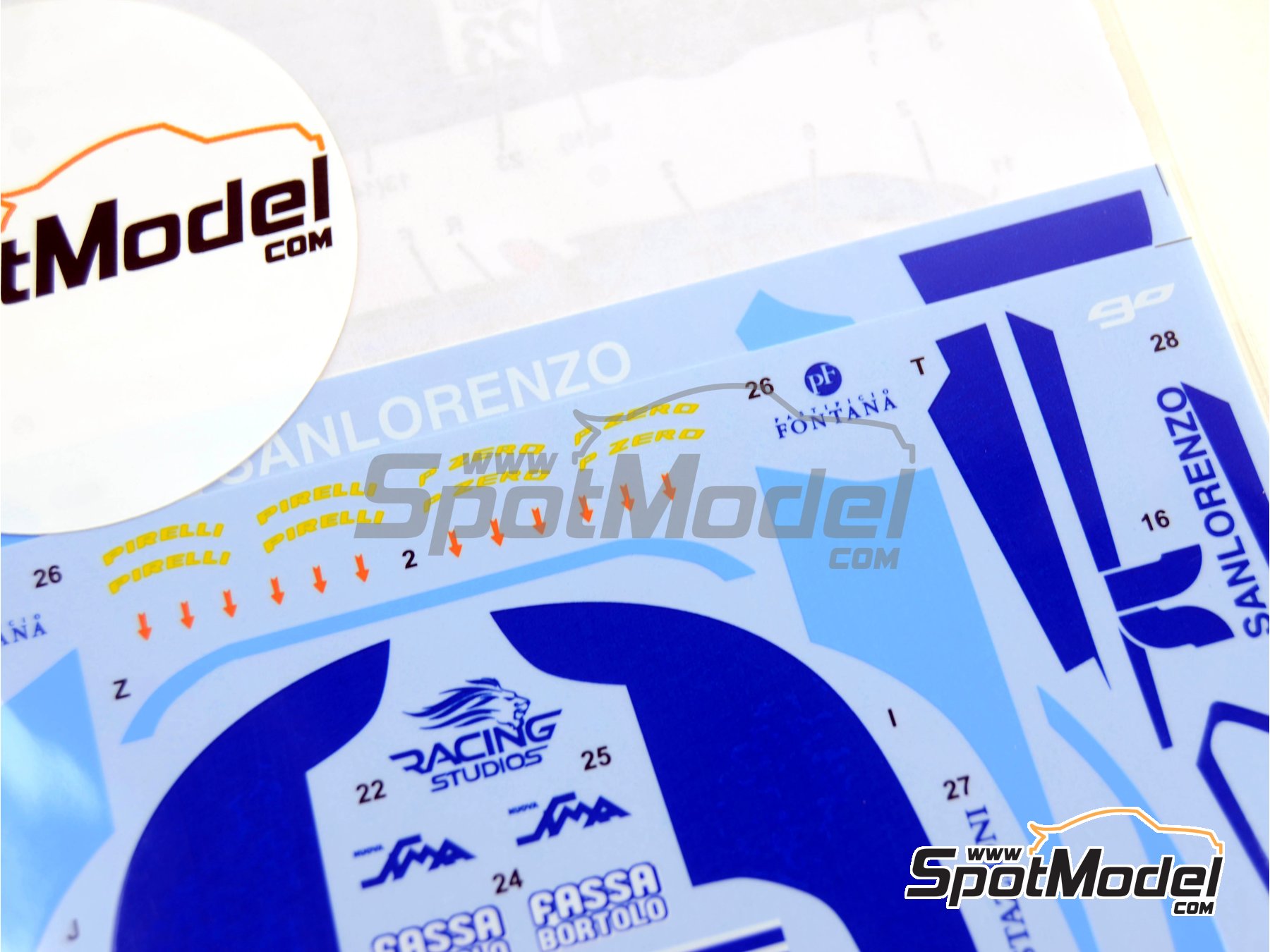 Image 4: McLaren MP4-12C GT3 Racing Studio Team sponsored by Fassa Bortolo - Italian GTs Championship 2015 | Marking / livery in 1/24 scale manufactured by Studio27 (ref.&nbsp;ST27-DC1134, also 4545310012962 and DC1134)