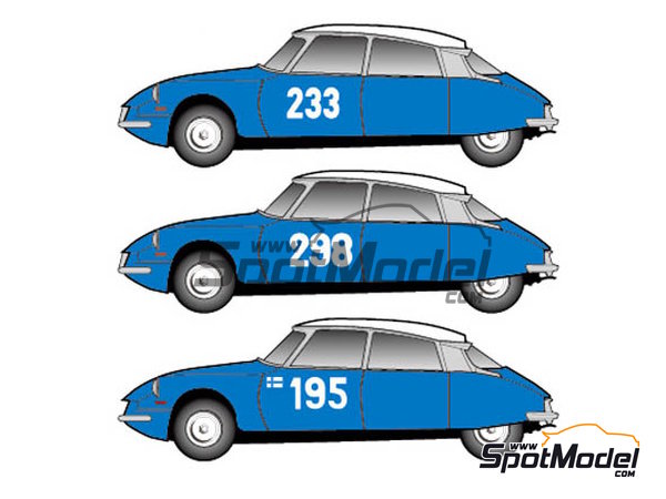 Studio27 DC1135: Marking / livery 1/24 scale - Citroën DS19