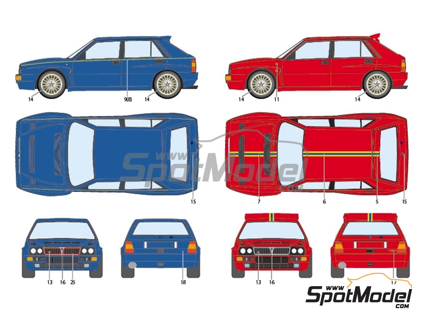 Image 1: Lancia Super Delta HF Integrale Evoluzione II | Marking / livery in 1/24 scale manufactured by Studio27 (ref.&nbsp;ST27-DC1173, also 4545310014560 and DC1173)