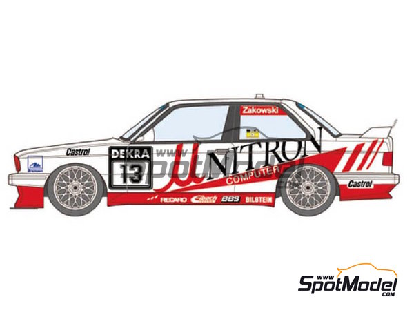 Image 1: BMW M3 E30 patrocinado por Unitron Computer - DTM - Deutsche Tourenwagen Masters 1991 | Decoración en escala 1/24 fabricado por Studio27 (ref. ST27-DC1174, tambien 4545310014706 y DC1174)
