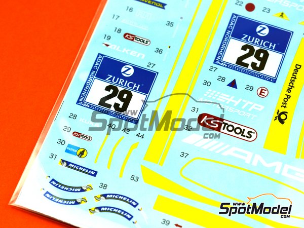 Image 6: Mercedes AMG GT3 HTP Motorsport - 24 Hours N&uuml;rburgring 2016 | Marking / livery in 1/24 scale manufactured by Studio27 (ref.&nbsp;ST27-DC1209)