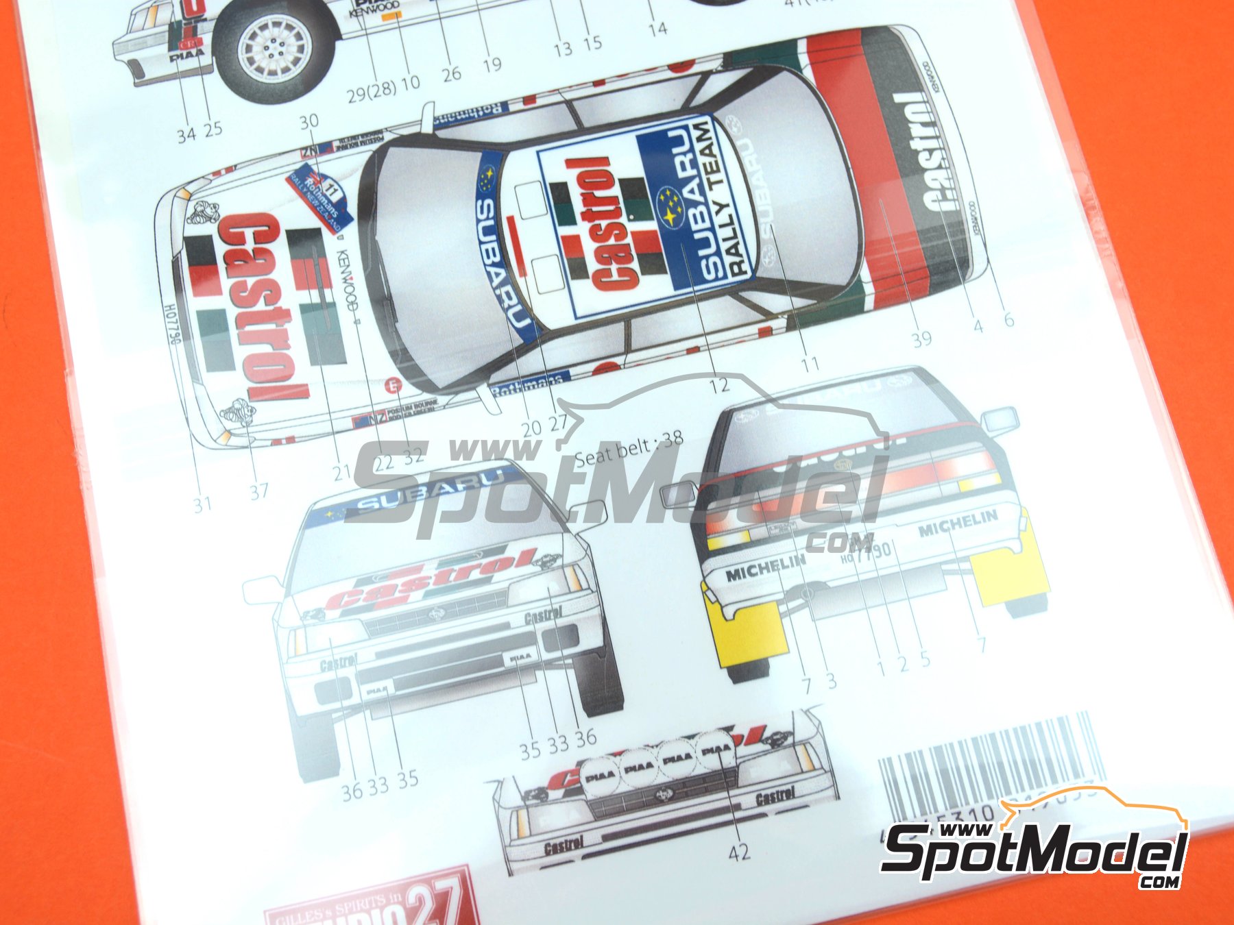 Image 7: Subaru Legacy RS Group A Subaru Rally Team sponsored by Castrol - New Zealand Rally 1990 | Marking / livery in 1/24 scale manufactured by Studio27 (ref.&nbsp;ST27-DC1231, also 4545310019053 and DC1231)