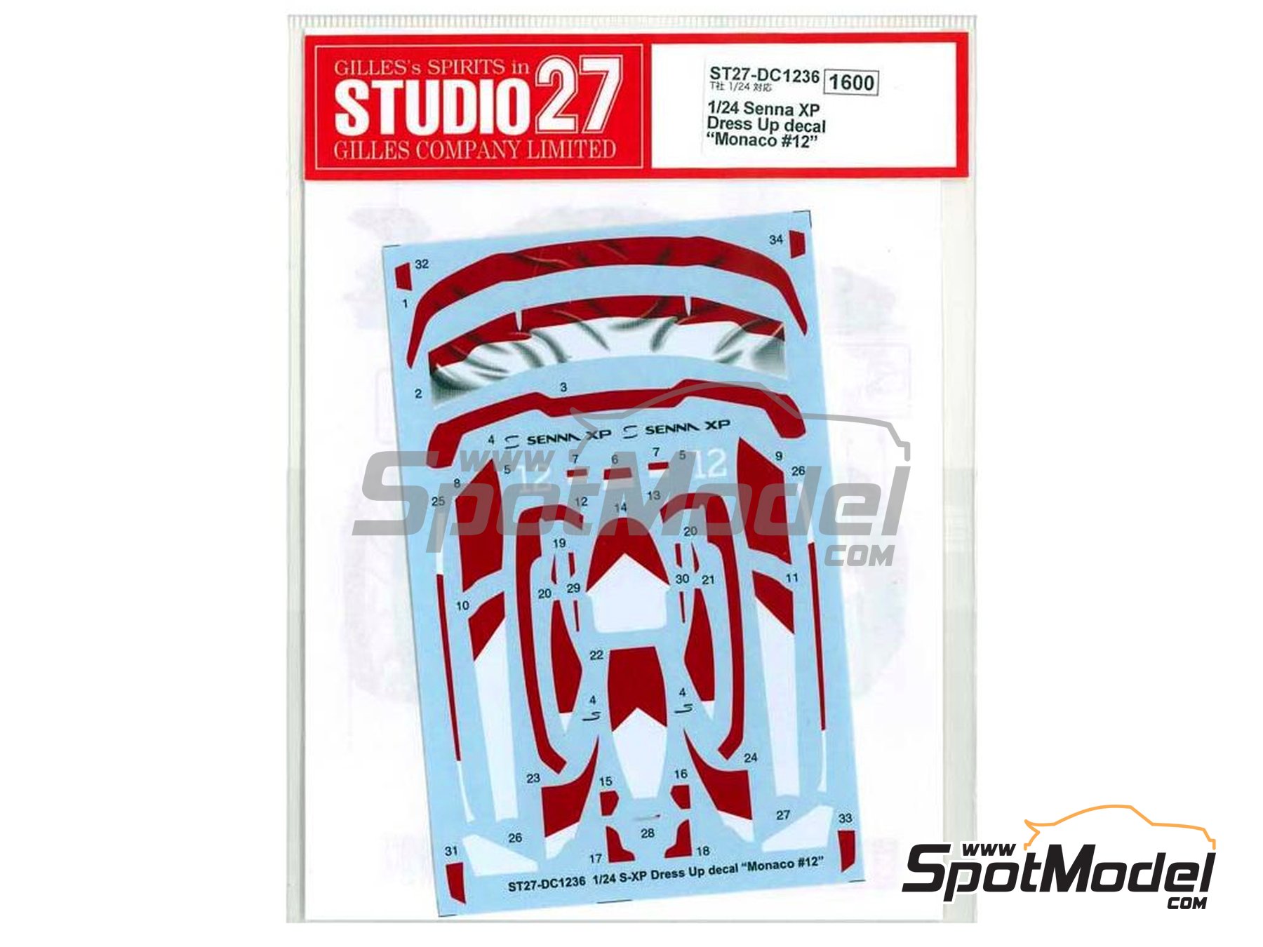 Image 3: McLaren Senna XP Master of Mónaco | Marking / livery in 1/24 scale manufactured by Studio27 (ref. ST27-DC1236, also 4545310019411 and DC1236)