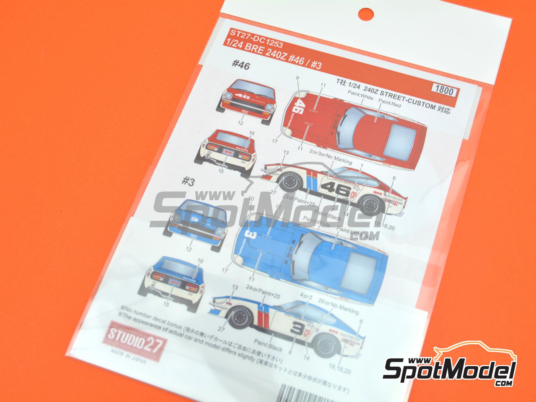 Image 5: Nissan 240Z Bre-Datsun Team - SCCA National Sports Car Championship 1970 and 1971 | Marking / livery in 1/24 scale manufactured by Studio27 (ref.&nbsp;ST27-DC1253, also 4545310021551 and DC1253)