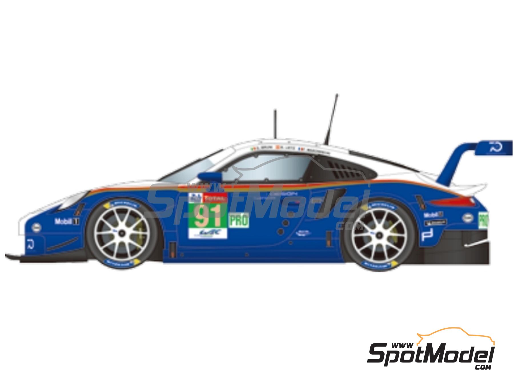 Image 2: Porsche 911 RSR Porsche GT Team - 24 Hours Le Mans 2018 | Marking / livery in 1/24 scale manufactured by Studio27 (ref.&nbsp;ST27-DC1254, also 4545310021568 and DC1254)