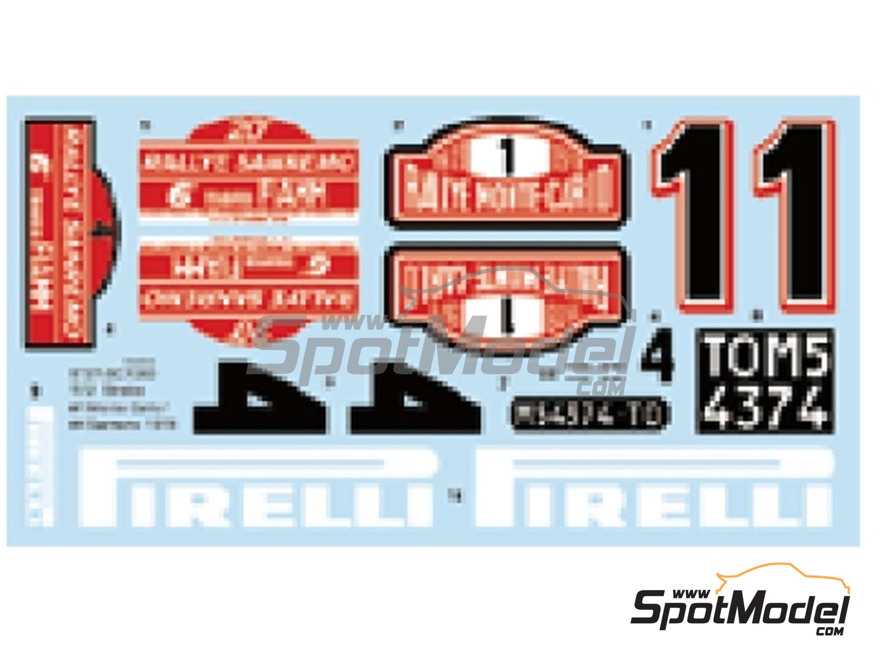 Image 2: Lancia Stratos HF Grupo 4 patrocinado por Pirelli - Rally de Monte Carlo - Rallye Automobile de Monte-Carlo, Rally de San Remo 1978 | Decoraci&oacute;n en escala&nbsp;1/12 fabricado por Studio27 (ref.&nbsp;ST27-DC1260, tambien 4545310021957 y DC1260)