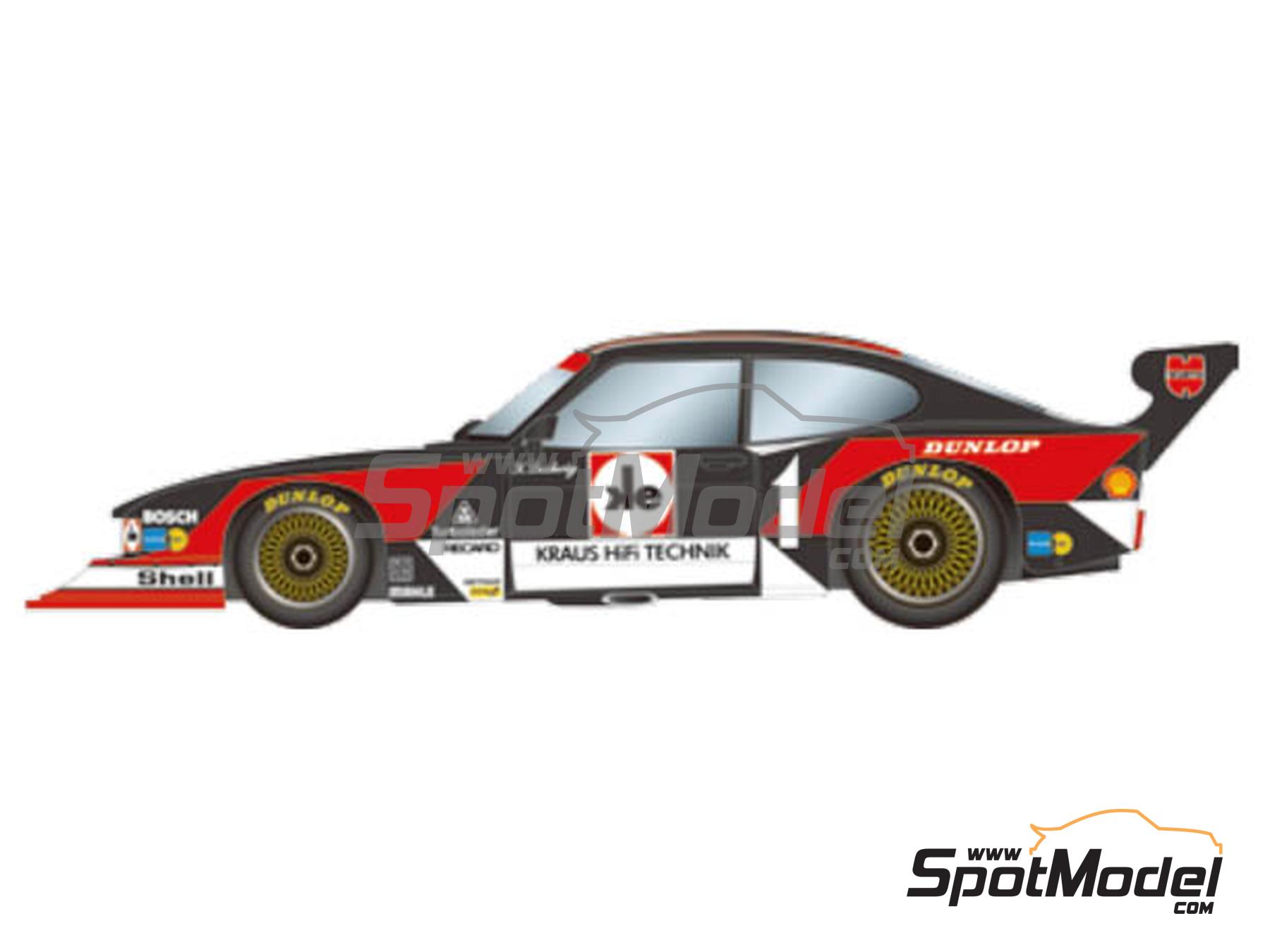 Image 2: Ford Capri Turbo Group 5 Zakspeed Team sponsored by Kraus, Wurth - Deutsche Rennsport Meisterschaft DRM 1980 | Marking / livery in 1/24 scale manufactured by Studio27 (ref.&nbsp;ST27-DC1264, also 4545310022220 and DC1264)