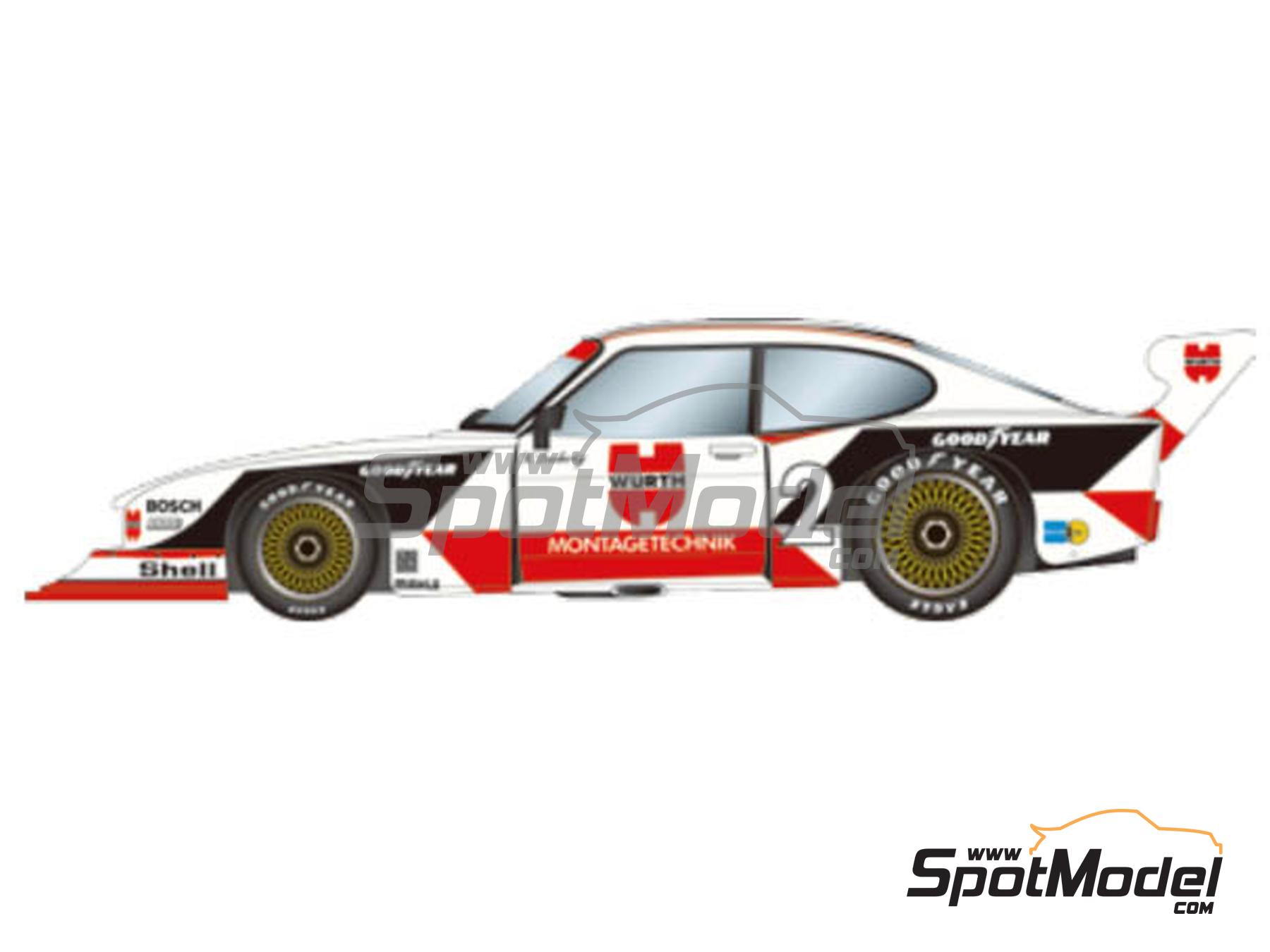 Image 2: Ford Capri Turbo Group 5 Zakspeed Team sponsored by Wurth - Deutsche Rennsport Meisterschaft DRM 1981 | Marking / livery in 1/24 scale manufactured by Studio27 (ref.&nbsp;ST27-DC1265, also 4545310022237 and DC1265)