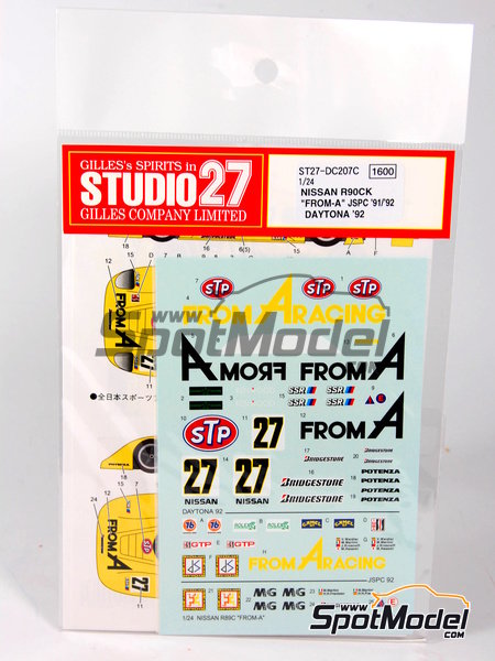 Studio27: Marking / livery 1/24 scale - Nissan R90CK Nova Engineering Team  sponsored by FROM A Racing #27 - Masahiro Hasemi (JP), Heinz-Harald  Frentzen (DE), Volker Weidler (DE), Mauro Martini (IT), Jeff