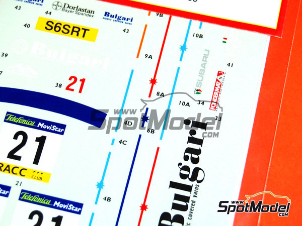 Image 4: Subaru Impreza WRC Procar Rally Team sponsored by Bulgari - Catalunya Costa Brava Rally - Rally of Spain 2000 | Marking / livery in 1/24 scale manufactured by Studio27 (ref.&nbsp;ST27-DC404, also DC404)