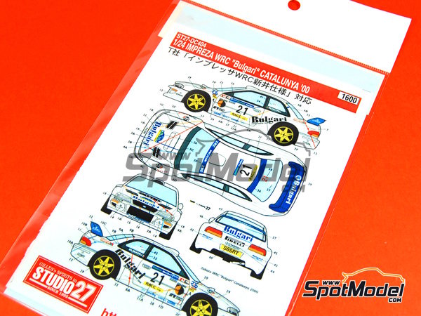 Image 10: Subaru Impreza WRC Procar Rally Team sponsored by Bulgari - Catalunya Costa Brava Rally - Rally of Spain 2000 | Marking / livery in 1/24 scale manufactured by Studio27 (ref.&nbsp;ST27-DC404, also DC404)