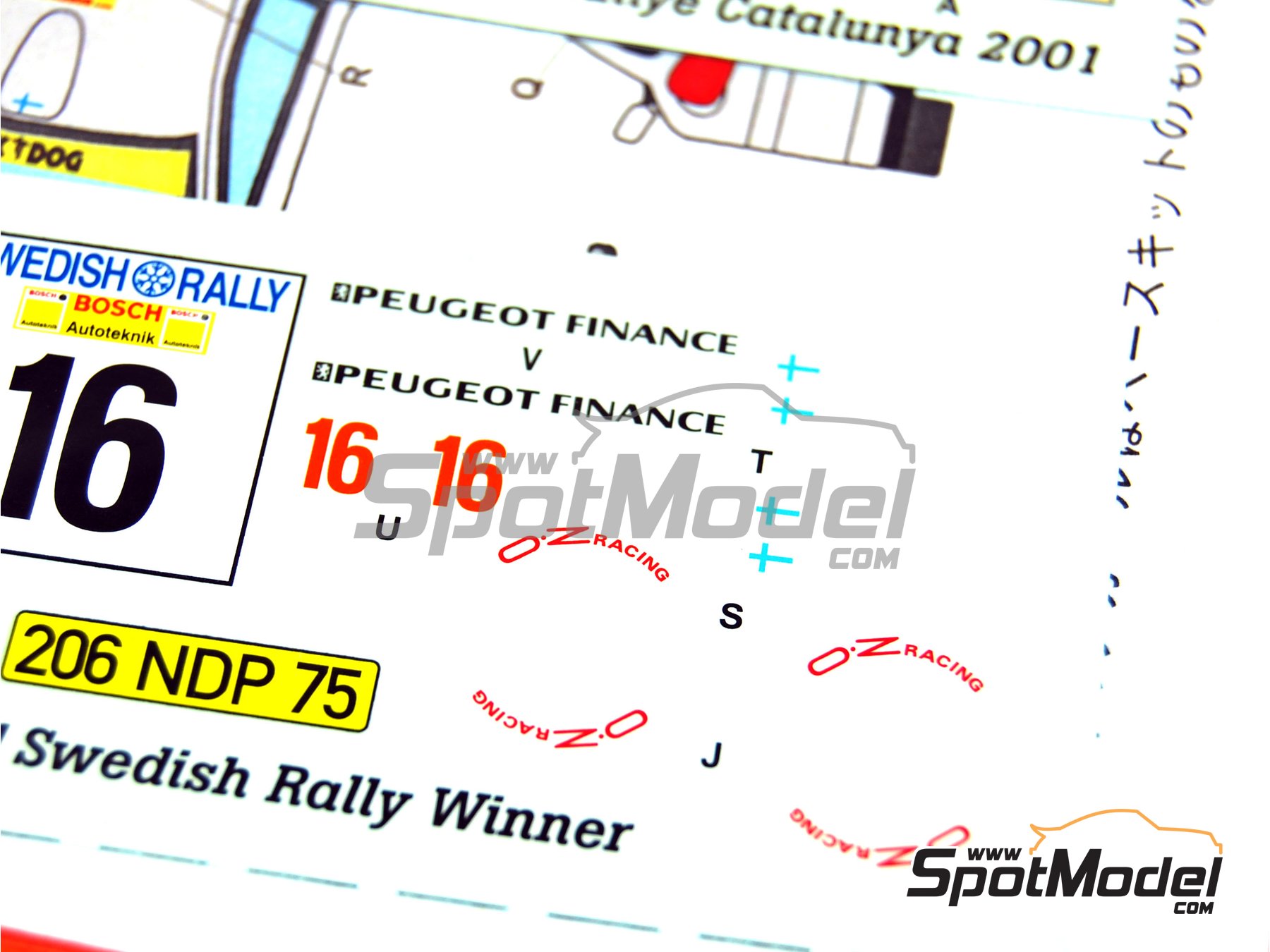 Kit déco Peugeot 206 WRC - Stickers auto Kit déco Peugeot 206 WRC - Stickers auto