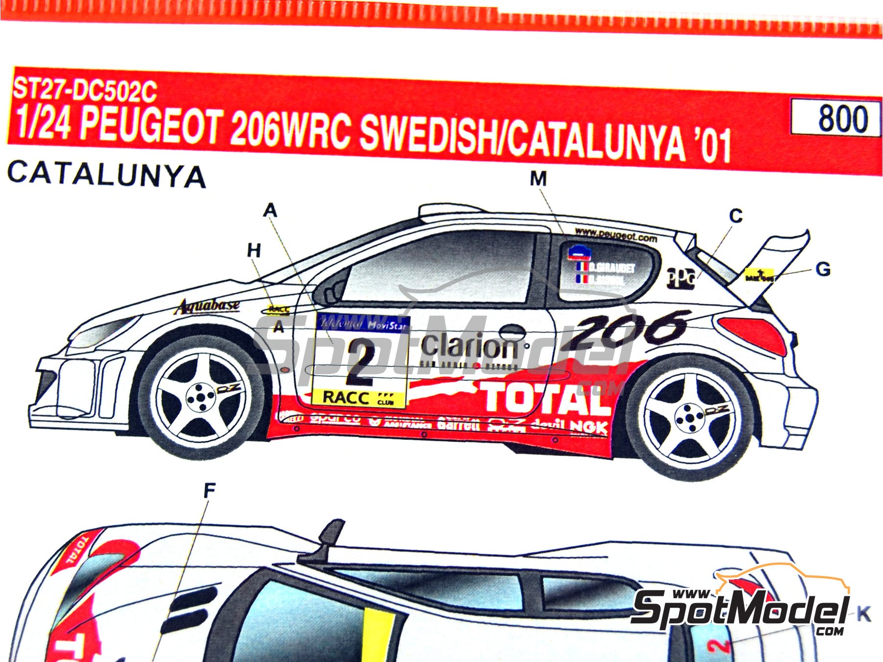 スタジオ27 1/24 プジョー 206 WRC BELGUIM モンテカルロ／ツールド