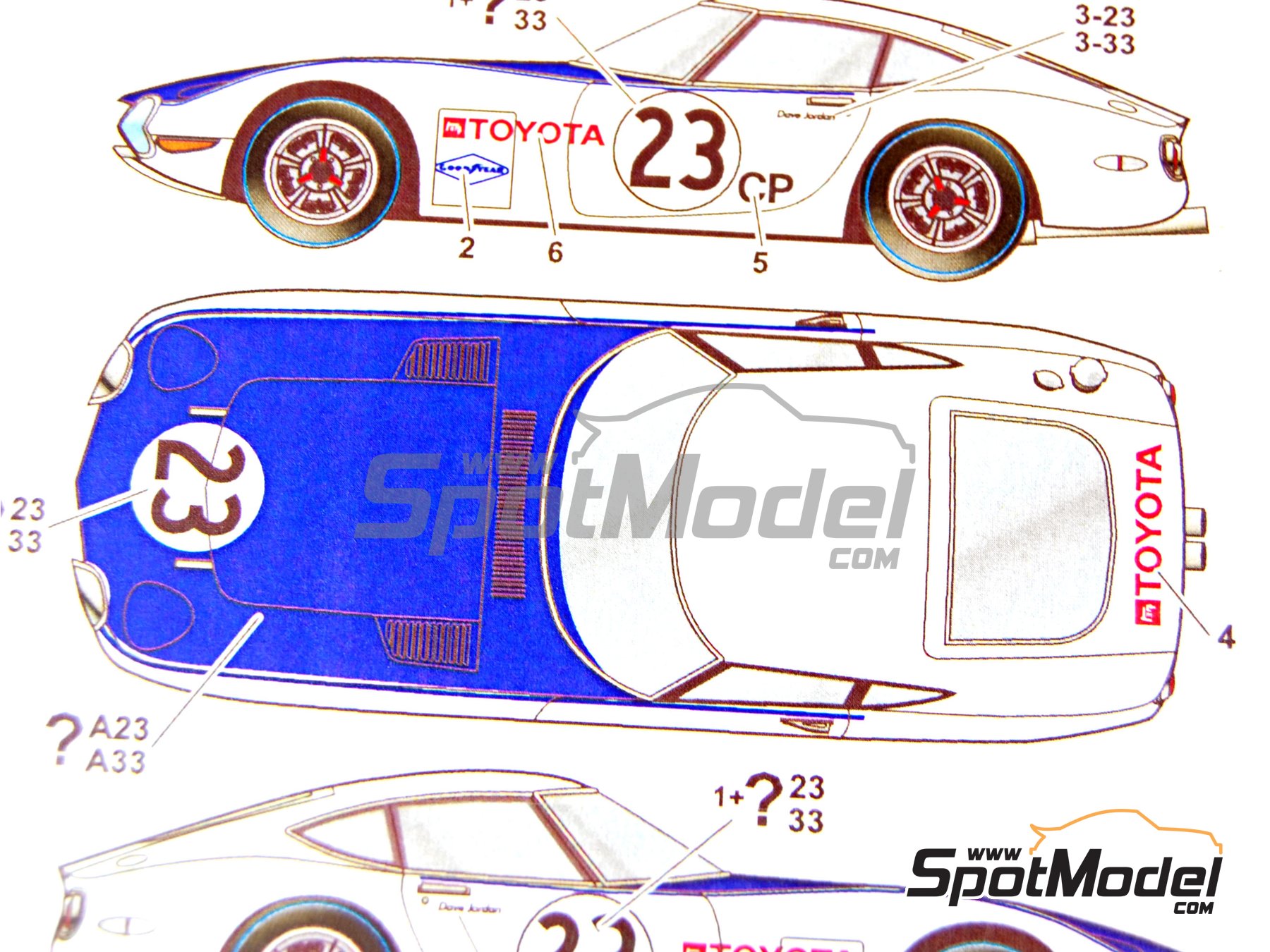 Studio27 DC644C: Marking / livery 1/24 scale - Toyota 2000GT 