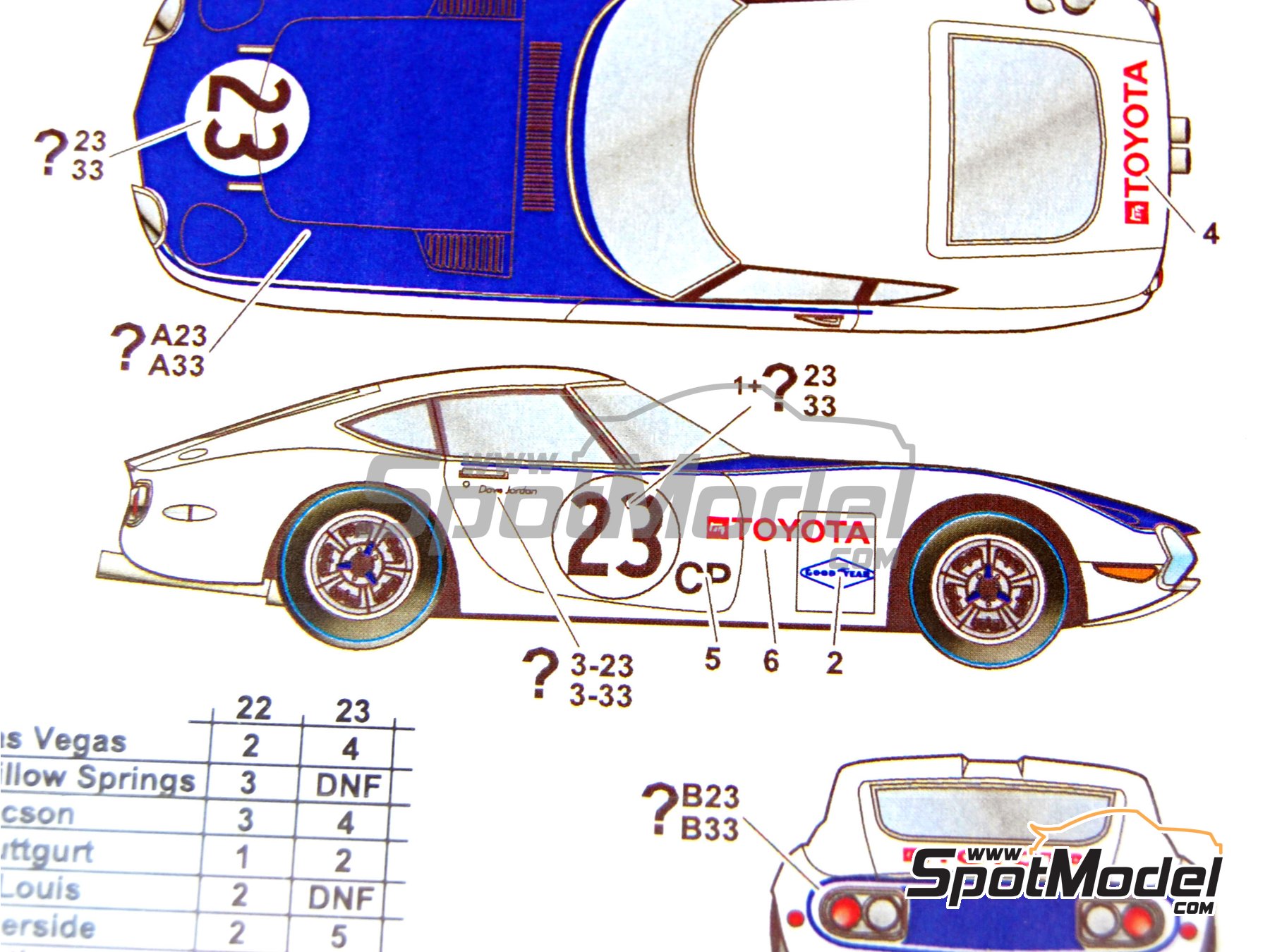 Studio27 DC644C: Marking / livery 1/24 scale - Toyota 2000GT