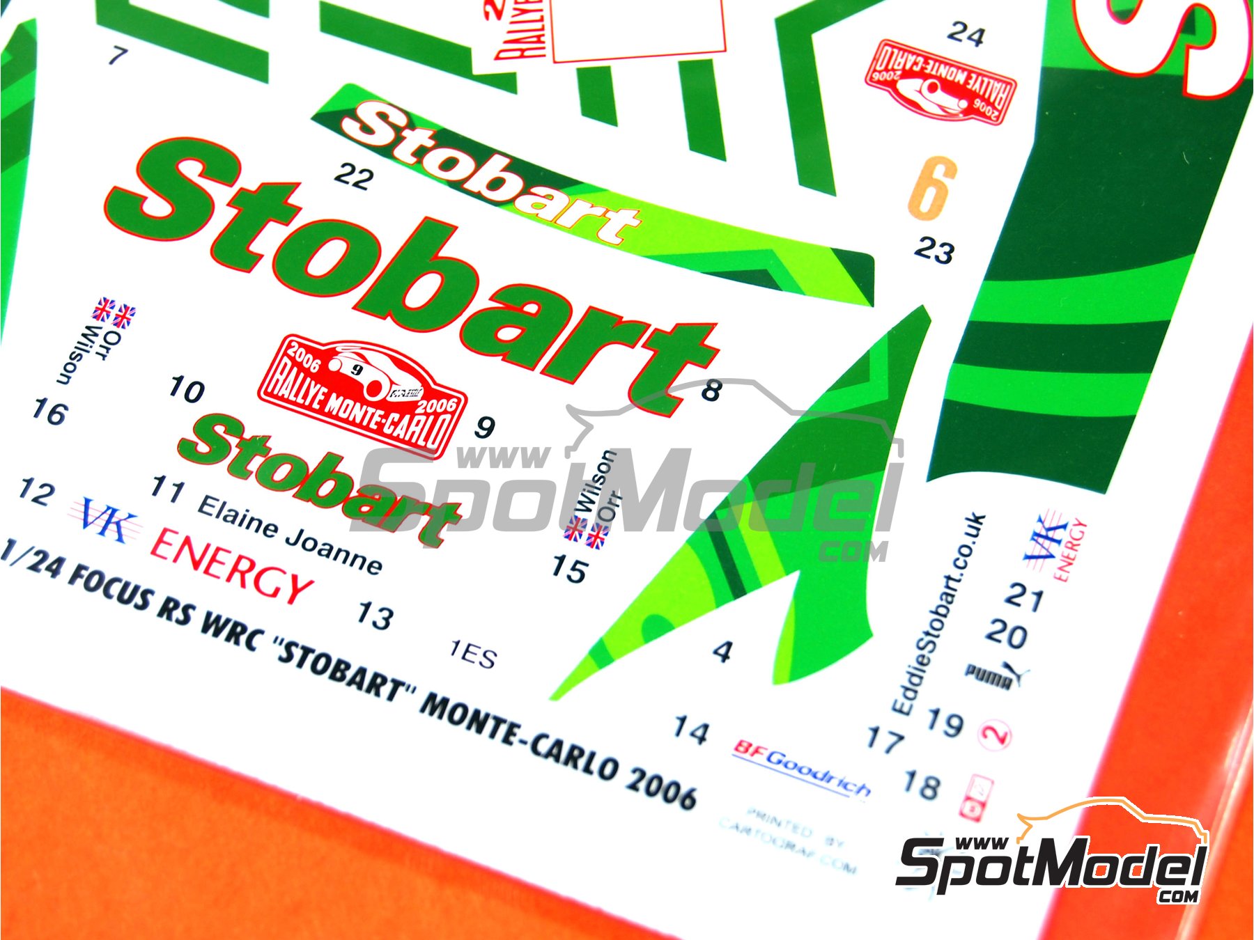 Studio27: Marking / livery 1/24 scale - Ford Focus RS sponsored by Stobart # 9 - Matthew Wilson (GB) + Michael Orr (GB) - Monte Carlo Rally - Rallye  Automobile de Monte-Carlo 2006 -