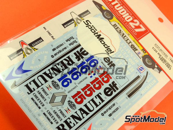 Image 4: Renault RE30B/30C Equipe Renault Team sponsored by Elf - FIA Formula 1 World Championship 1982 and 1983 | Marking / livery in 1/20 scale manufactured by Studio27 (ref.&nbsp;ST27-DC743D, also 4545310010227 and DC743D)